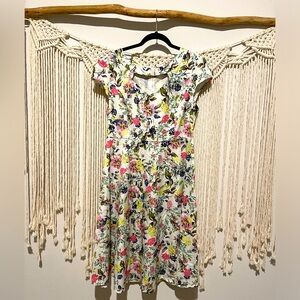 Boutique Summer Floral Cutout Dress Sz L/XL